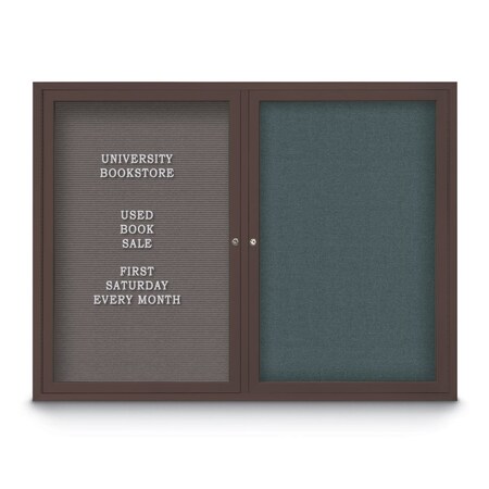 United Visual Products Corkboard, Apricot/White, 60" x 36" UV432H-WHITE-APRICOT